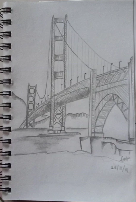 Remake of my bridge sketch from 2019?

#digitalartist #beforeandafter 

2019                                  vs                           2020 