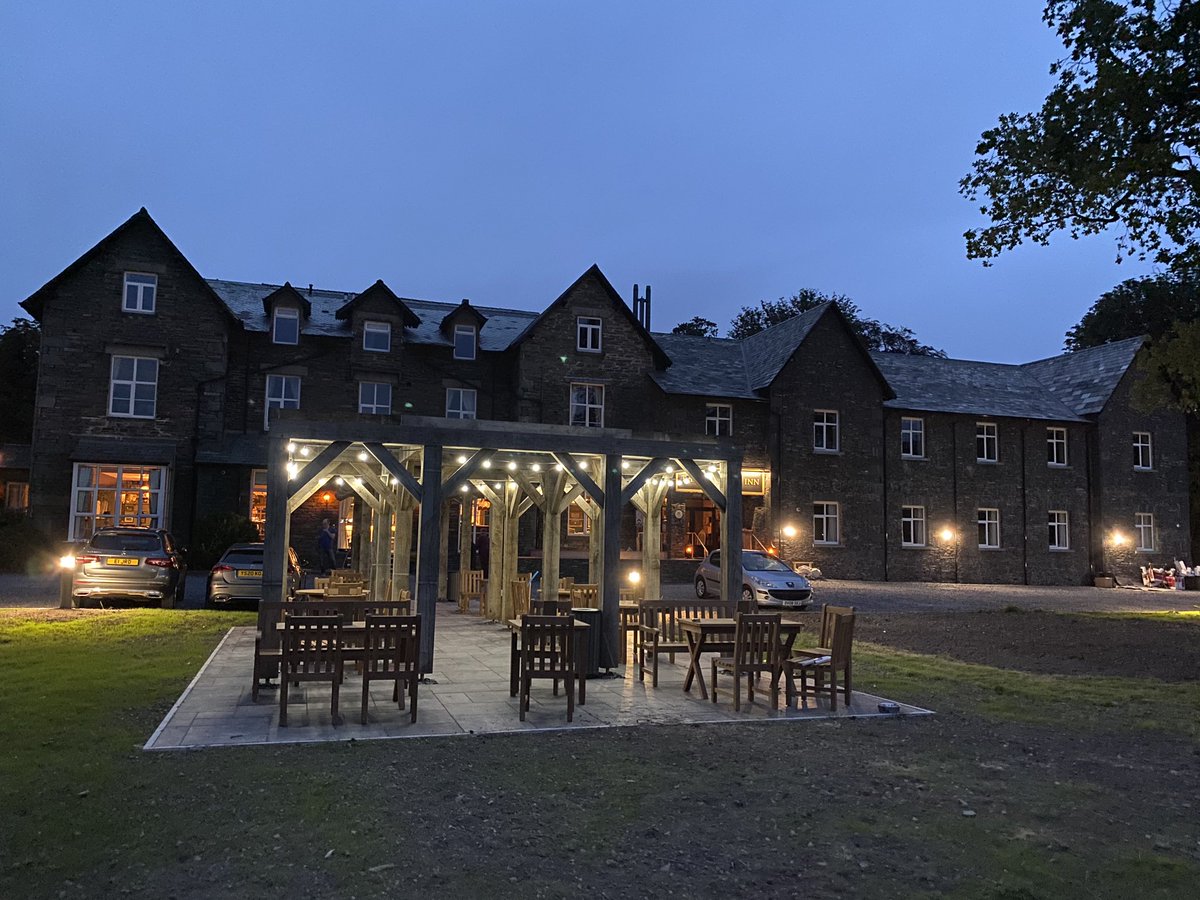 The Coniston Inn all lit up!
