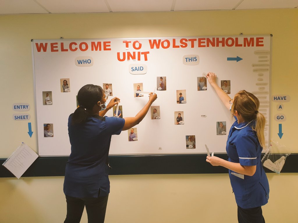 netty_lynette's tweet photo. Who said what⁉️ team building game.. bit of fun for staff keep up the moral in this time of need.. help to blend in our 2 teams and become 1 #woasis #moral #teamwork wine and a voucher for the lucky winner @courtenay16 @BuryRochCO_NHS @jencymillion https://t.co/HXk9qKWLQX