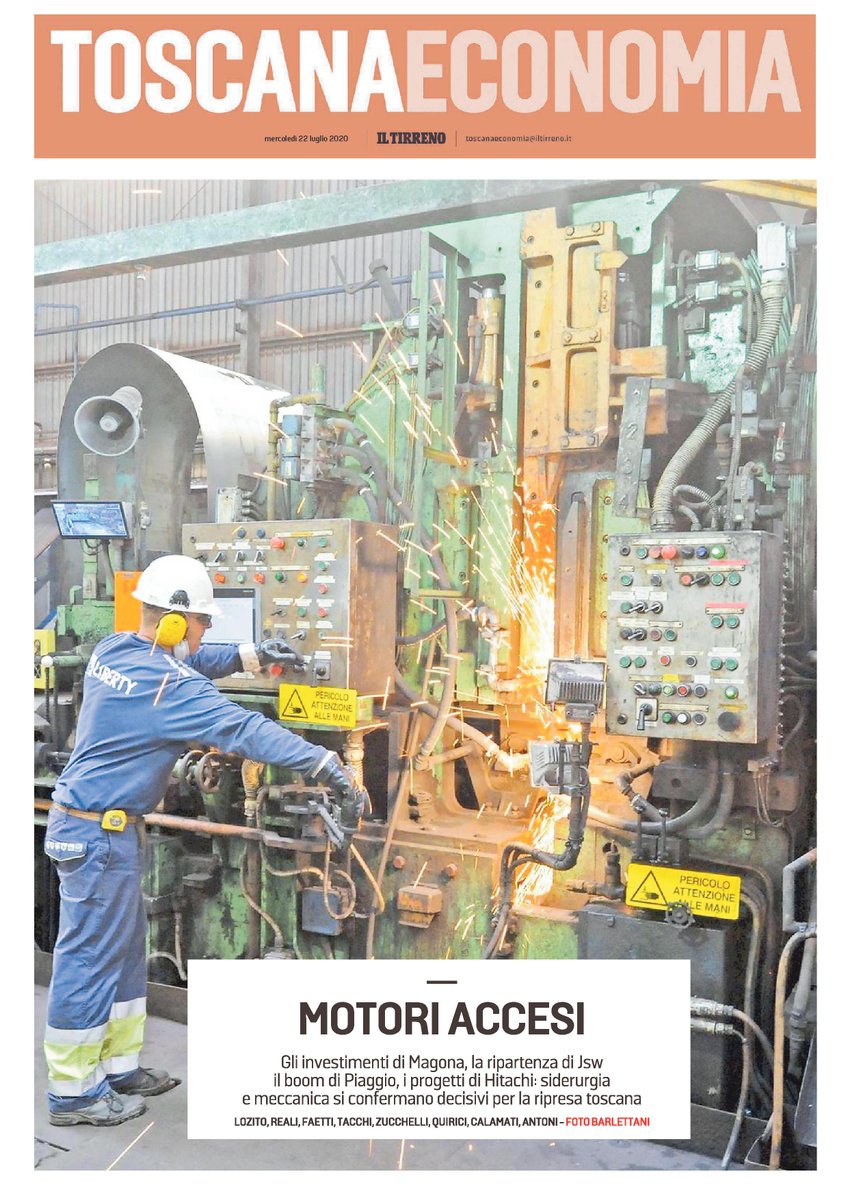 ileniareali's tweet photo. In edicola con @iltirreno l'inserto Toscana Economia. Ecco cosa accade nelle grandi industria della #Toscana https://t.co/MDKINHHveJ