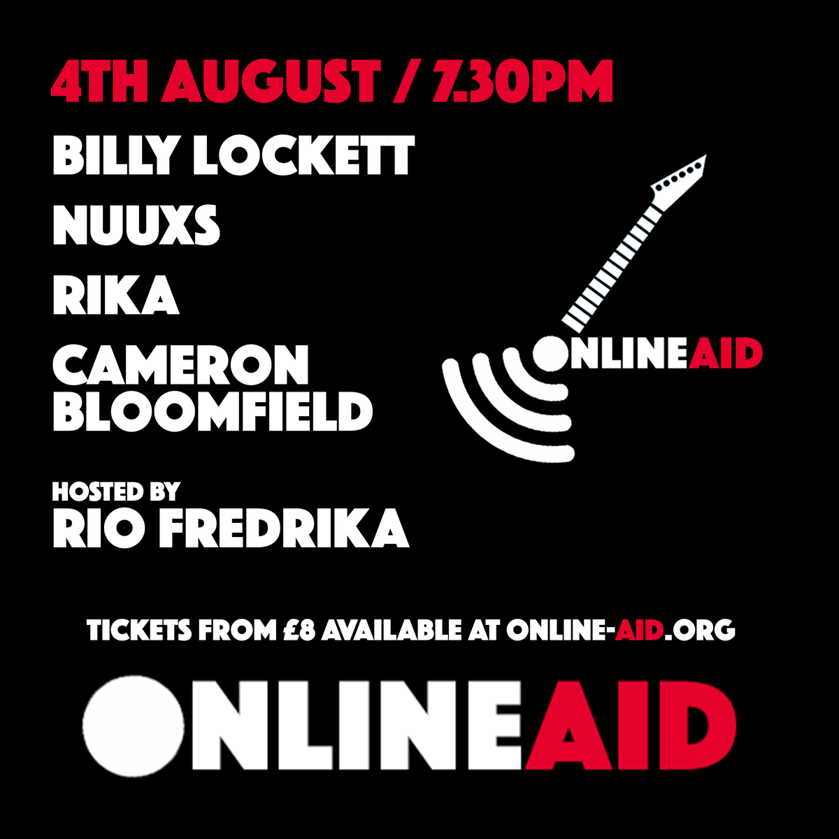 📣 ANNOUNCEMENT 🤩

We have collaborated with <a href="/JakeGosling/">Jake Gosling</a> 🎶 to bring you <a href="/OnlineAid_/">Online Aid</a> 🎗a series of virtual gigs raising money for charities nominated by performing artists.

Visit online-aid.org for full details on #LineUp &amp; #Charities

#OnlineAid #Charity #Fundraiser
