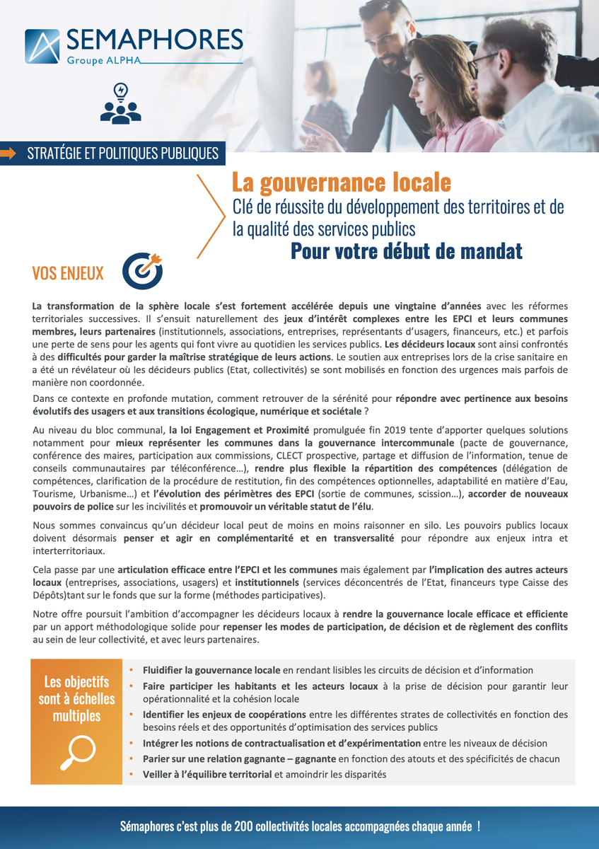 [ #SecteurPublic #GouvernanceLocale ]
➡️ ' (...) les #territoires vont avoir un rôle majeur à jouer dans les réponses à apporter aux #défis #économiques, #sociaux, #démocratiques et #environnementaux auxquels notre pays est confronté (...)'
ℹ️ La suite : cutt.ly/VaMfE1v