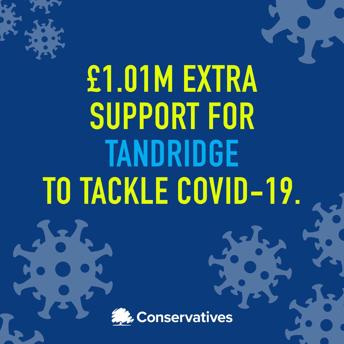 The Conservative Government will be providing £1.01 million of extra support for Tandridge residents to help us in our fight against COVID-19.