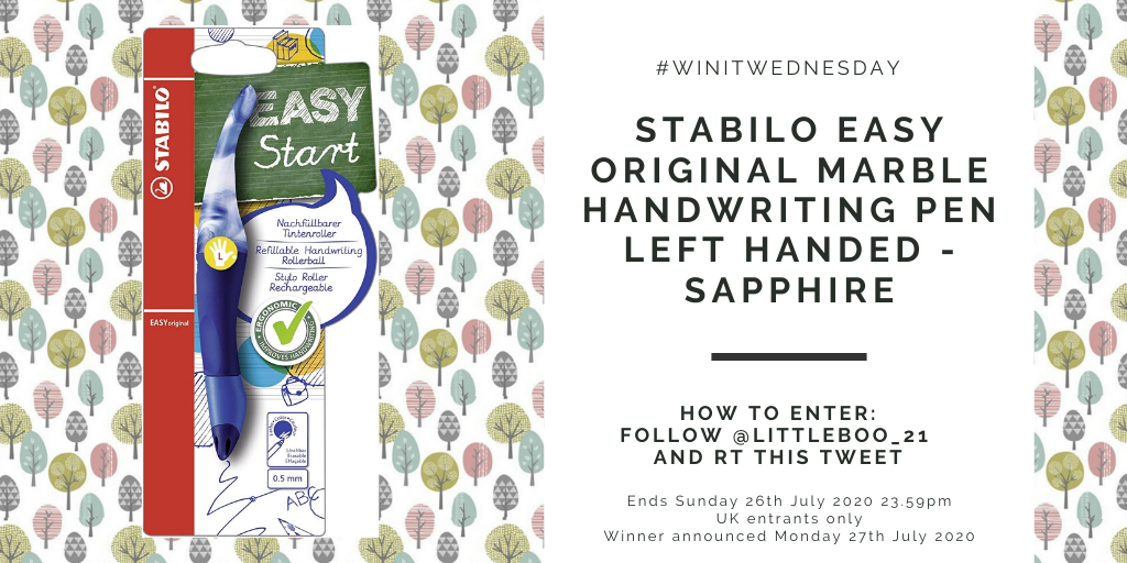 lifewithanguish's tweet photo. [AD-GIFTED] Time for #WinItWednesday!

* Follow @littleboo_21 and RT to win a STABILO EASYoriginal Marble Handwriting Pen Left Handed (Sapphire) https://t.co/nYDdSX0cqF [AFF]
* Ends Sunday 26th July 2020 (23.59pm)
* UK entrants only

Full T&amp;C's: https://t.co/5BLe2RH5xp https://t.co/p9eNR6qHJB