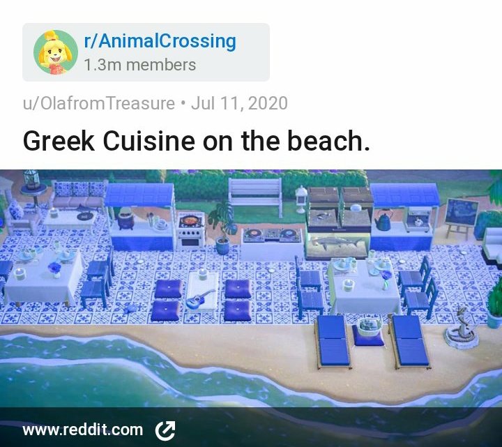 a lovely idea for the beach areas from Reddit user u/OlafromTreasure !