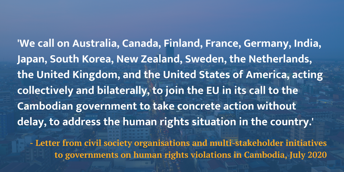 ICJ_Asia's tweet photo. 🇰🇭 Today, the @ICJ_org &amp; 31 other civil society organizations released a joint letter urging 13 governments to echo the European Union (EU) in its call for the respect of human rights in #Cambodia. 

Read: https://t.co/cSe0QYQ2Ba https://t.co/3FlbF6pCZy