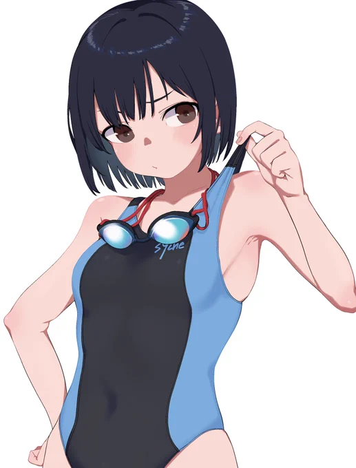 競泳水着を着ました… 
