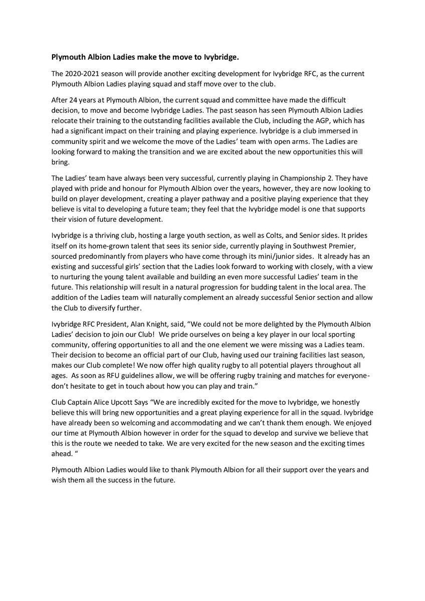 Ivybridge Ladies RFC tweet media