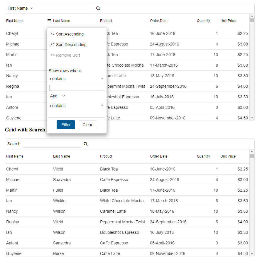 jqwidgets's tweet image. jQWidgets ver10.0.2

What&apos;s New:

- Angular 10 support
- Light and Dark Themes
- CSS Variables support for Styling &amp;amp; Appearance
- jqxGrid Filter by All columns
- jqxGrid Filter Toolbar
- jqxGrid Import Data from Excel

#angular10 #angular #react #vue @angular @react @vuejs