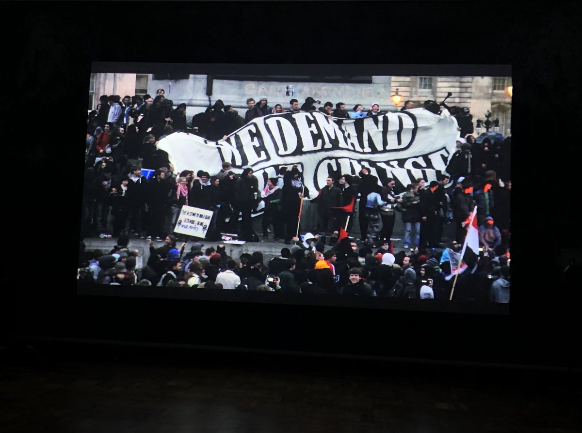 ExhibitionDJCAD's tweet photo. Revisiting 'Deep State' (2012) by Noor Afshan Mirza & Brad Butler screened during #nonstateparade. A video work on the representation of political struggle, crisis and solidarity scripted with China Miéville. Stream at artists' website: https://t.co/vWAYZReZwC #CGresearch #DJCAD https://t.co/CNbIgBeV3y