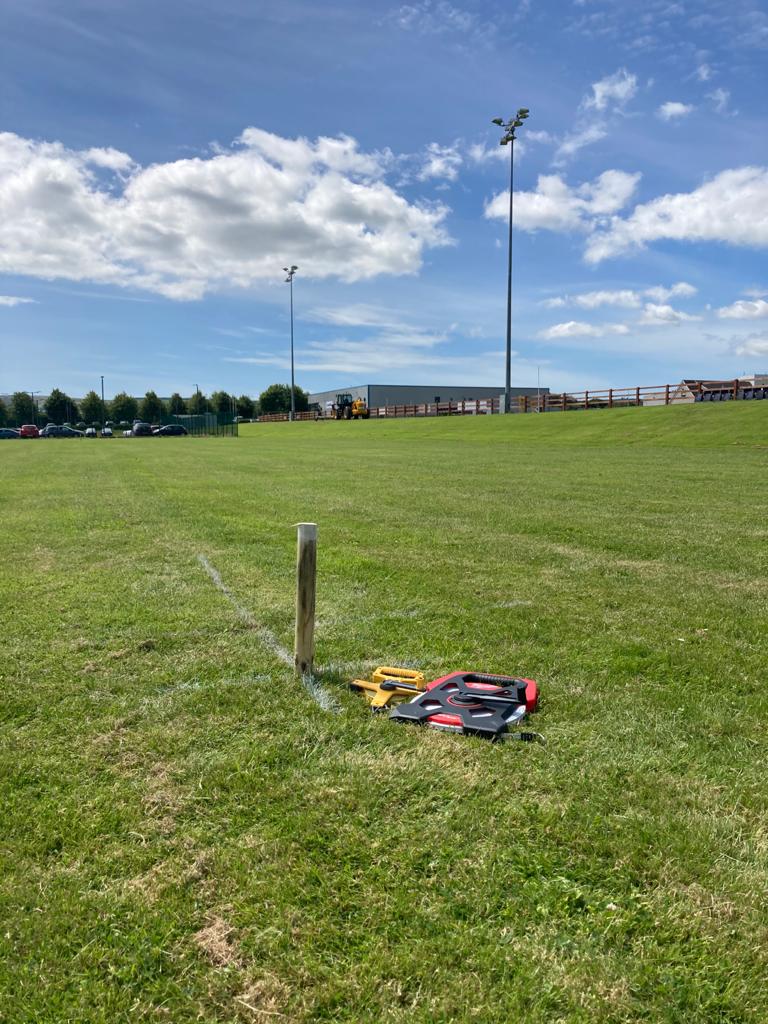 PST_Sport's tweet photo. Preparation works complete for commencement of works at @DungarvanGAA for the construction of a 1,800 sq/m 3G pitch including groundworks & drainage, ball wall, fencing, netting & perimeter kerbing.
#YourPitchOurPassion
#CompleteTurnkeySolution https://t.co/DSlyOvfF4R