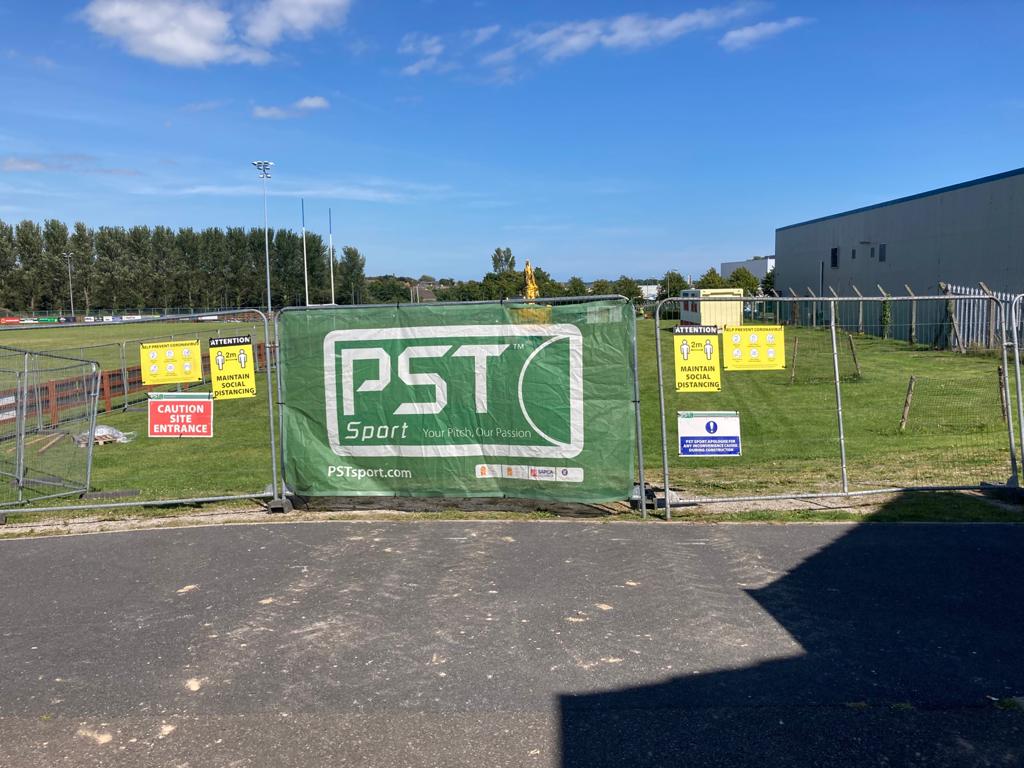 PST_Sport's tweet photo. Preparation works complete for commencement of works at @DungarvanGAA for the construction of a 1,800 sq/m 3G pitch including groundworks & drainage, ball wall, fencing, netting & perimeter kerbing.
#YourPitchOurPassion
#CompleteTurnkeySolution https://t.co/DSlyOvfF4R
