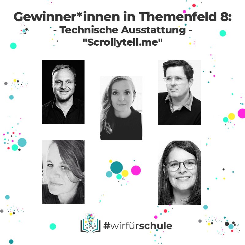wirfuerschule's tweet photo. 🚀 Das Projekt @scrollytellme wurde im Themenfeld "Technische Ausstattung" unseres #wirfürschule-Hackathons von der Jury als Gewinner*in ausgezeichnet. 

ℹ️ https://t.co/DWBdpzQEPm

#schulevonmorgen #scrollytellme #twlz https://t.co/wAbrWxshMn