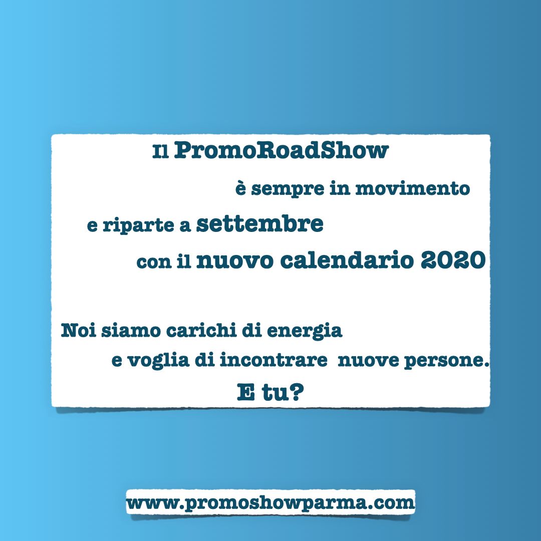 PromoShowMilano's tweet photo. Il #PromoRoadShow è pronto a ripartire a settembre con tanta #energia. Consulta il nuovo #calendario delle #tappe
https://t.co/rz4VMi0OQ0

#PRS2020 #GoodBrandingIdeas #promoyourself #settorepromozionale #promozionale #articolipromozionali #articolipubblicitari #gadget #gadgets https://t.co/ETtHkHckfm