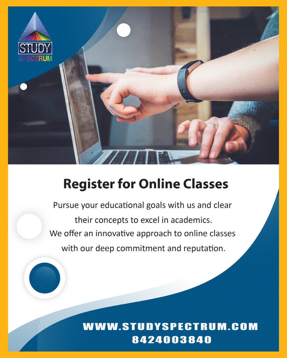studyspectrum's tweet image. You don't have to be great to start but,
you have to start to be great.
Pursue your educational dream
Register Today
#OnlineClasses#OnlineLearning#OnlineEducation #LiveClasses #Education #career