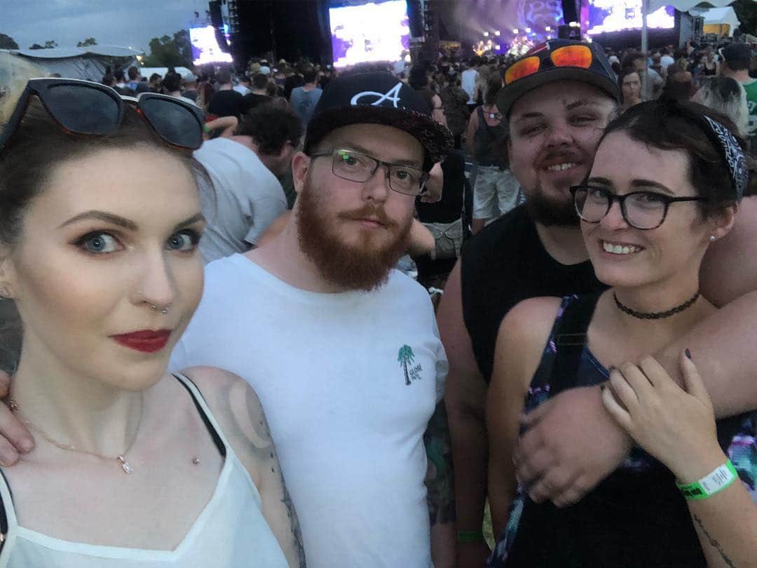JaySchranz's tweet photo. @LogPowerslave Met the love of my life (who doesn't have twitter or would be tagged) who was a mutual friend of my old Destiny buddy @staceykaotic who became on of my best irl friends. This is us watching stone sour a while back ❤️ https://t.co/HpuM6fkWBb