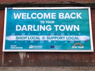 darlingtonbc's tweet photo. 😀Good morning! Have you seen our new #EnjoyDarlington billboard posters welcoming visitors to town? We think they look great! #ShopLocal #SupportLocal #LoveDarlo 👍🛍️ https://t.co/KIc2OwVyt7