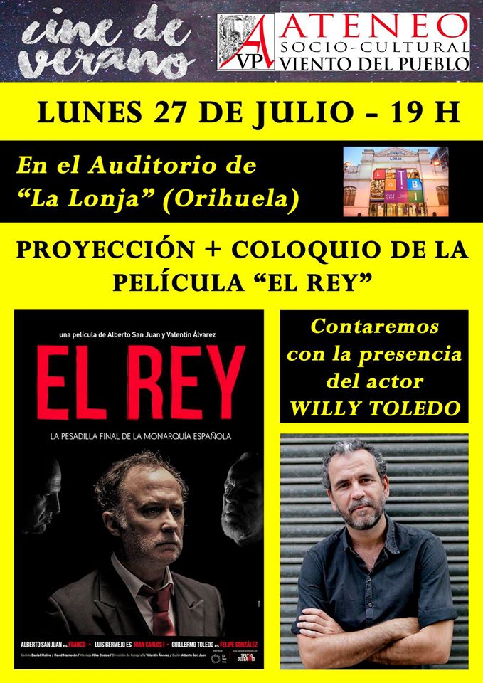 AteneoVP's tweet photo. Faltan cinco días para el gran día. La proyección de la película EL REY con la presencia de @GTMGAD Os esperamos!! Eso sí, venid con tiempo que se va a petar el auditorio. https://t.co/cALZJLTZLV