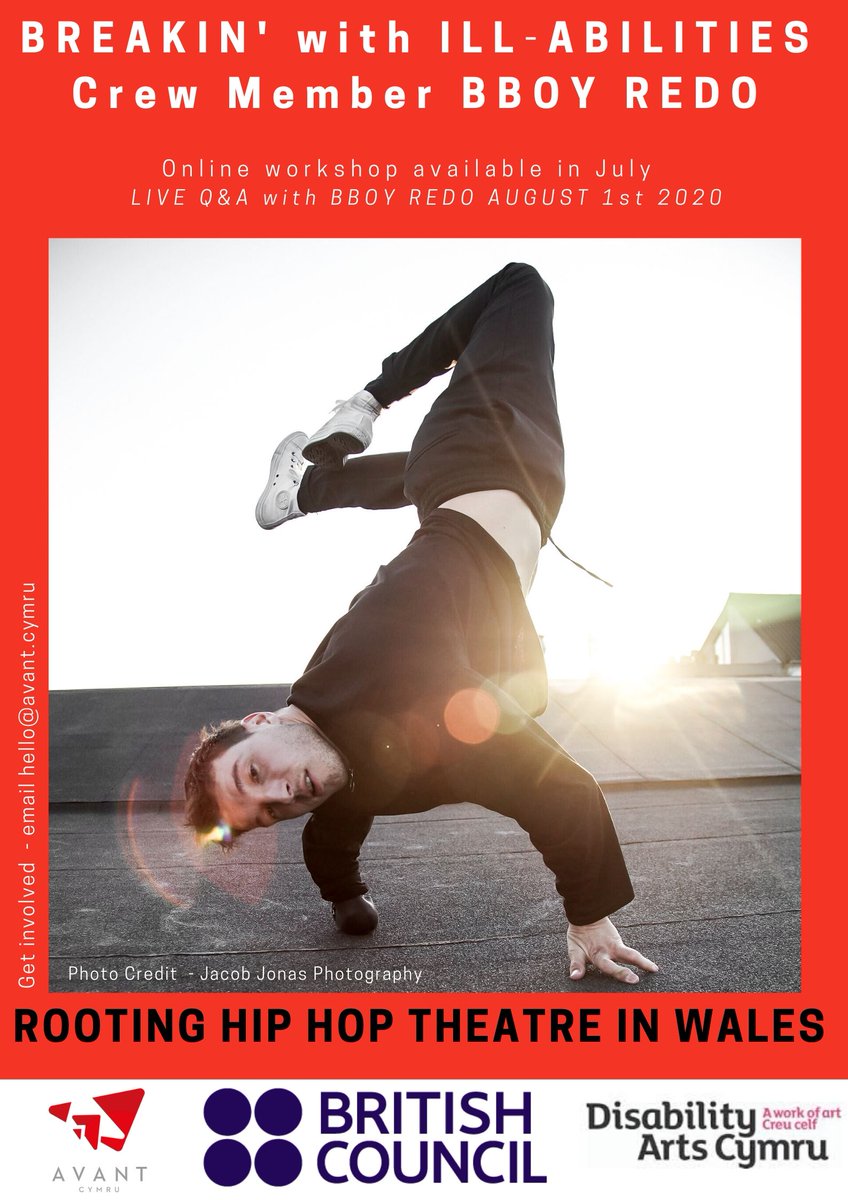 AvantCymru's tweet photo. https://t.co/cQVdSehhY0 As mentioned in @WNCardiff 
up coming:
A workshop from BBoy Redo #ILLAbilities.
A Q&amp;A with BBoy Redo &amp;Bboy Flexton on Breakin in theatre for ALL.
And a presentation by @kriphopnation Hip Hop in partnership with @DACymru 
#RootingHipHopTheatreinWales https://t.co/f04ws0F38J