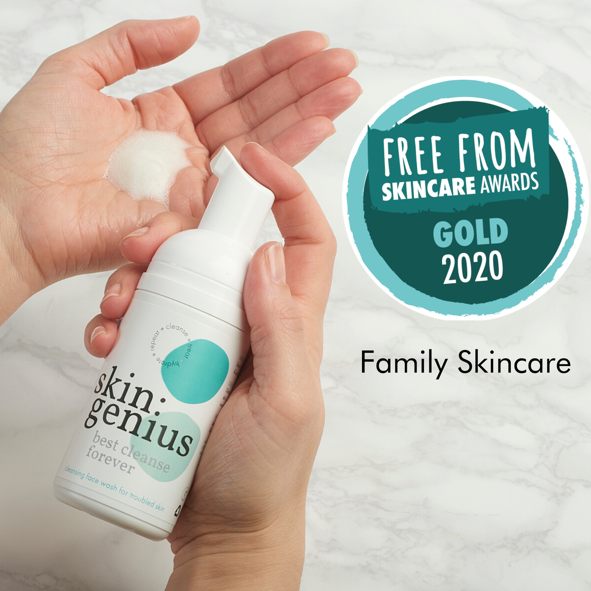 SkinGenius_uk's tweet photo. Fantastic news as our Face Wash wins Gold - "by using twice daily, oily T-zone was controlled, skin felt nourished, spots were reduced and kept at bay - an amazing product" Prevent & reduce breakouts & spots as easy to use & highly effective🥇
#FFSA2020 #reducespots #spotcontrol https://t.co/gu8UqdWOgP
