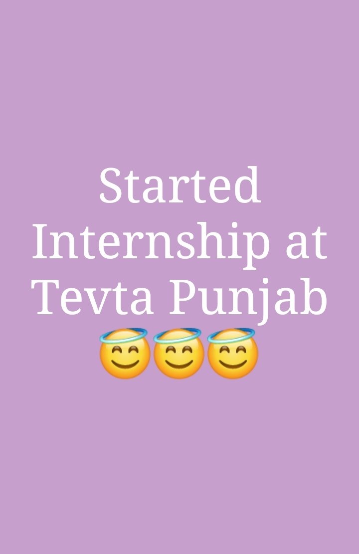 aniqa_mujahid's tweet image. Started Internship at TEVTA Punjab
#Internship #internships #internshipprograms #TEVTA 
#TEVTAPunjab #wednesdaymorning #