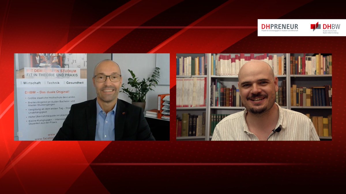 DHPRENEUR's tweet photo. Das #Sommersemester ist fast geschafft, wie was bringt das #Wintersemester? Darüber hat @AdrianYass mit Prof. Schenkel, Rektor der #DHBWkarlsruhe gesprochen. #Digitalsemester #DHBW #CoronaUni #Studium #DualesStudium 

▶️ https://t.co/RGPoVmQO62 https://t.co/lV5Po22E0t