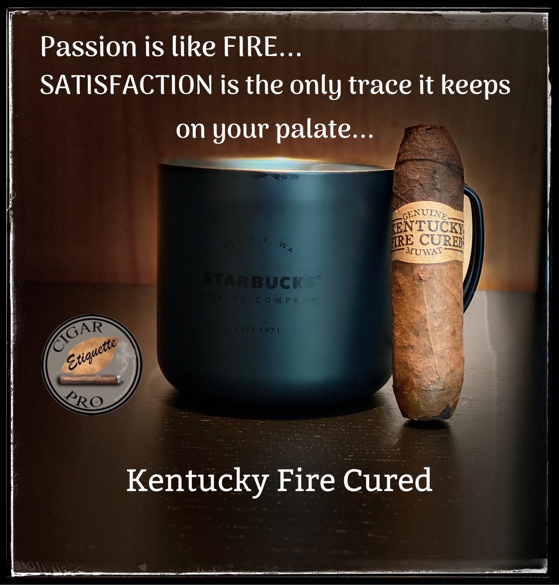 CigarEtiquette1's tweet photo. Passion is like Fire 🔥 The only trace it keeps on your palate is SATISFACTION.
Kentucky Fire Cured...

 #cigarlover #cigarlife #cigarlifestyle #botl #sotl #cigarhub #cigarporn #cigaretiquettepro #qatarcigaraficionado #cigarsociety #cigaroftheday #cigarsnob @drewestatecigar https://t.co/NtAmkPP2dx