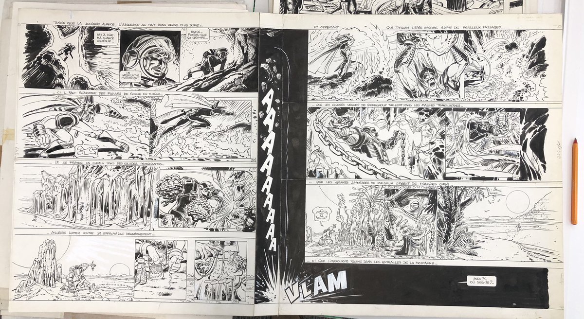 We got dozens of Jean-Claude Mézières' originals at the office...
Here are 2 of them, first.
#Mézières