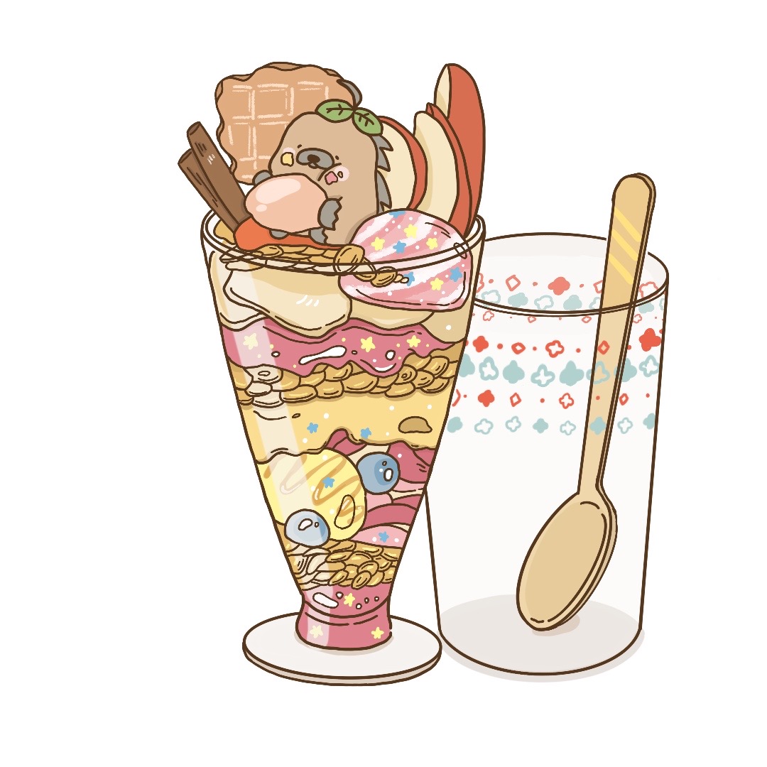 つんたろう 毎日更新 ちゃれんじ３日め ぱふぇ つんたろう カナダヤマアラシ 動物イラスト オリジナルキャラクター 動物好きな人と繋がりたい ゆるキャラ かわいい ゆるいイラスト 一日一絵 デコ弁当 パフェいわし T Co Yfm4peecwa