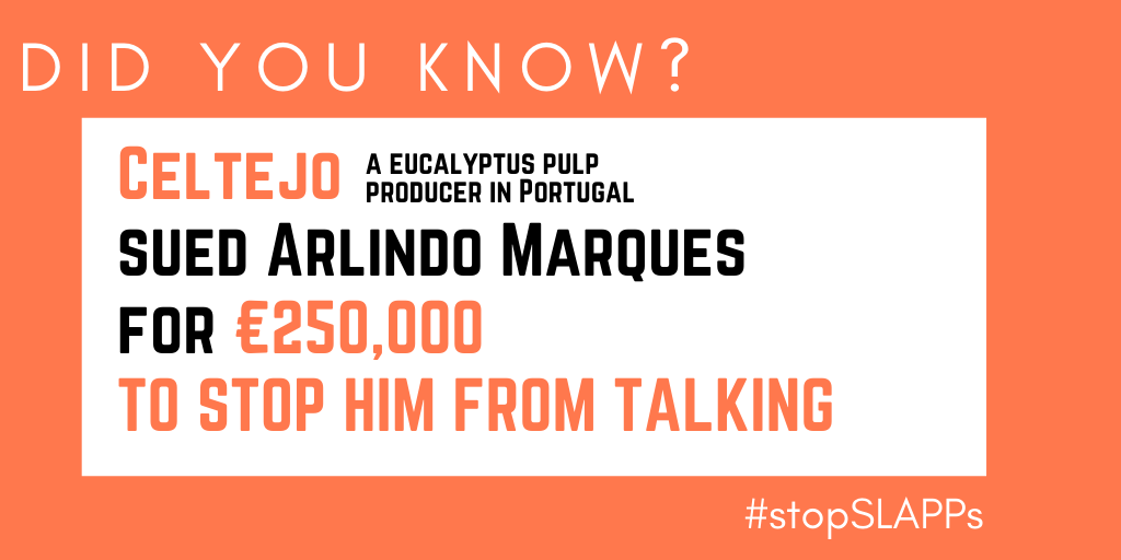 Exposing human exploitation, environmental destruction, corruption or conflicts of interest shouldn't cost you your house or your life savingsToo often, those telling the truth are threatened with hefty fines or sued into silence #StopSLAPPs  #Democracy https://monitor.civicus.org/updates/2018/03/07/company-targets-activist-SLAPP-lawsuit/