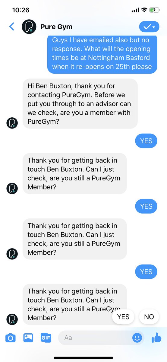 benbilbux's tweet photo. @PureGym not that helpful https://t.co/oSmBHTEa6U
