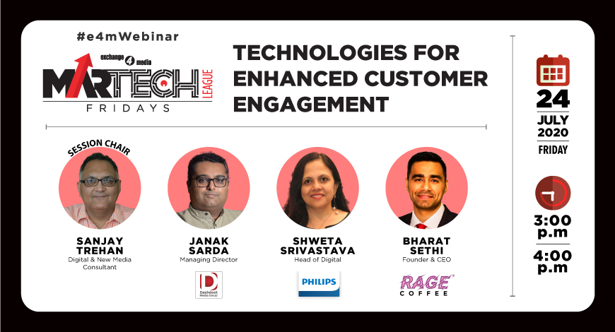 e4mevents's tweet photo. Join us to hear an Insightful session on the Topic "Technologies for Enhanced Customer Engagement" on 24th July from 3:00 pm to 4:00 pm.

Register here- https://t.co/VrRlrJdQnk

#e4mWebinar #martech #martechindia #martechexperts #marketingtechnology #mediamarketing #technology https://t.co/0HQfcPHB0m