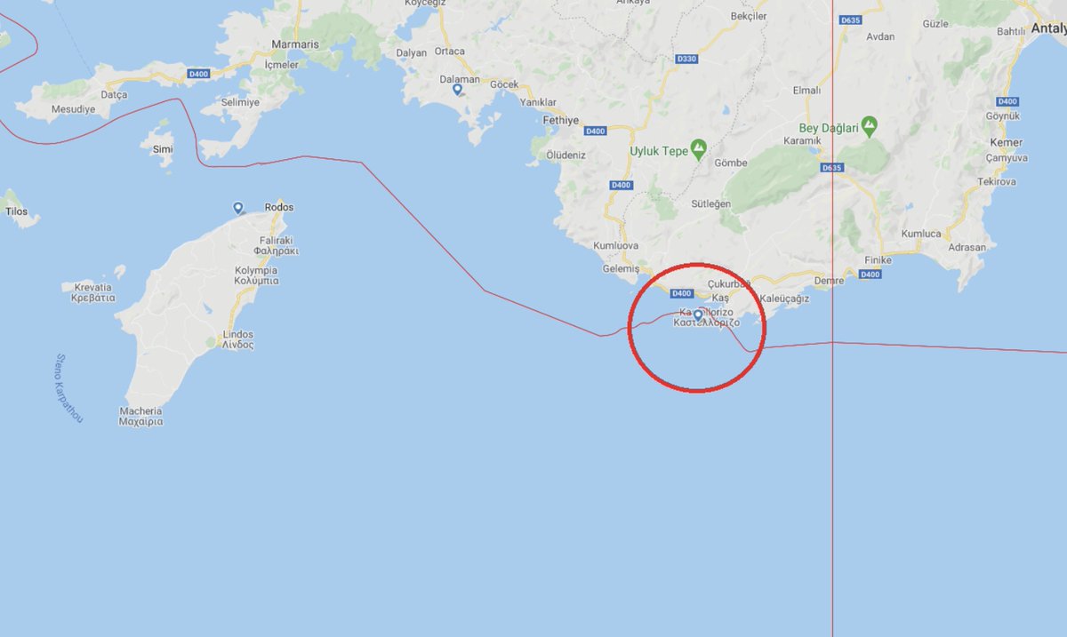 carlbildt's tweet photo. The small 🇬🇷 island of Kastellorizo just off the coast of 🇹🇷 could be be a new crisis flashpoint as 🇹🇷 intends to start drilling activities in waters claimed by both 🇬🇷🇹🇷. https://t.co/X9FsPTlbig