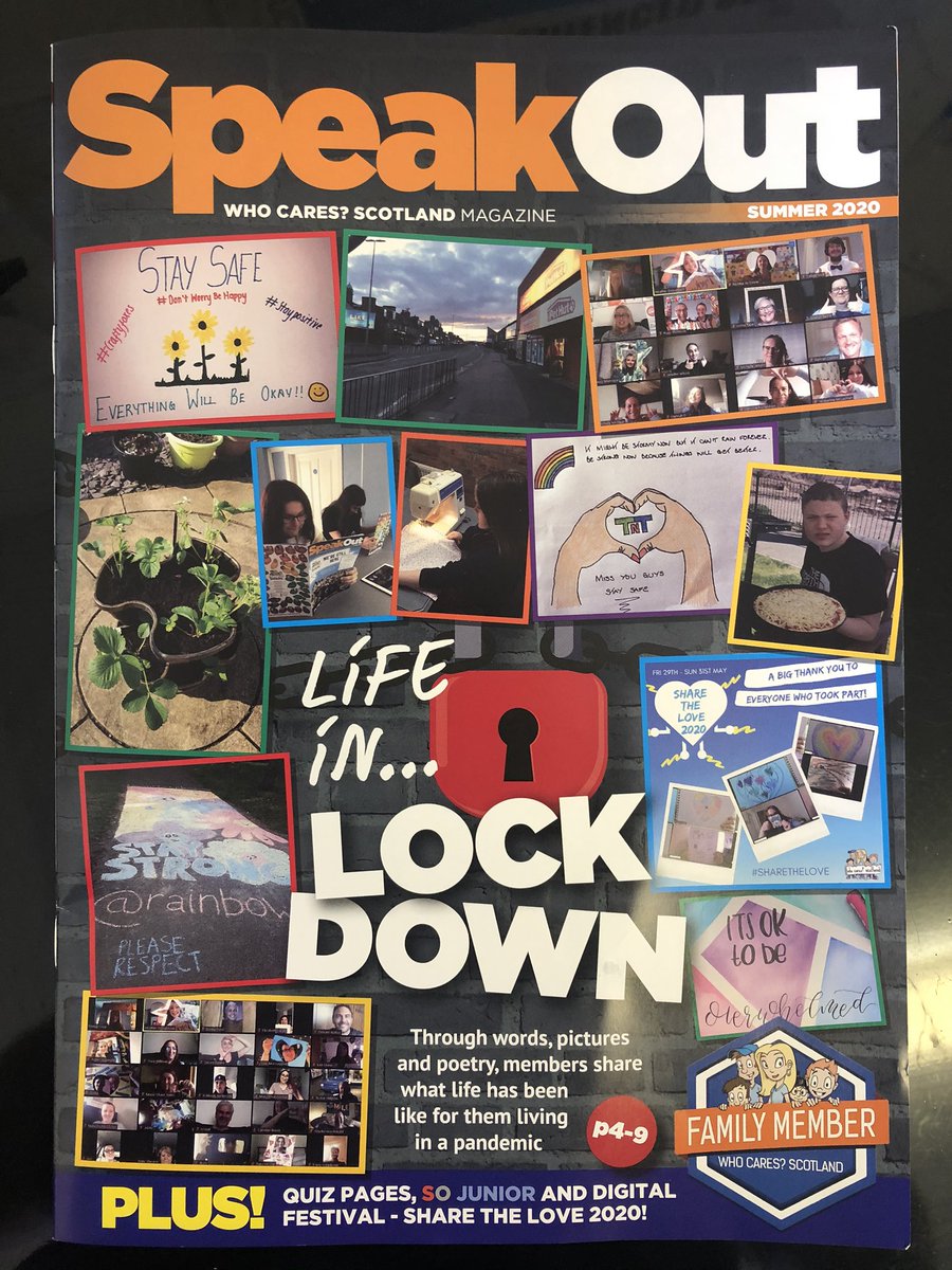 AberdeenACE's tweet photo. The latest Speak Out Mag is out now!! Awesome effort everyone and check out the lovely work from Aberdeen young people ❤️❤️. If you didn’t get yours you may need to update your membership info on the Who Cares webpage, or call Peter for help👍👍@whocaresscot @LifeChangesTrst https://t.co/0P69bLxd8g