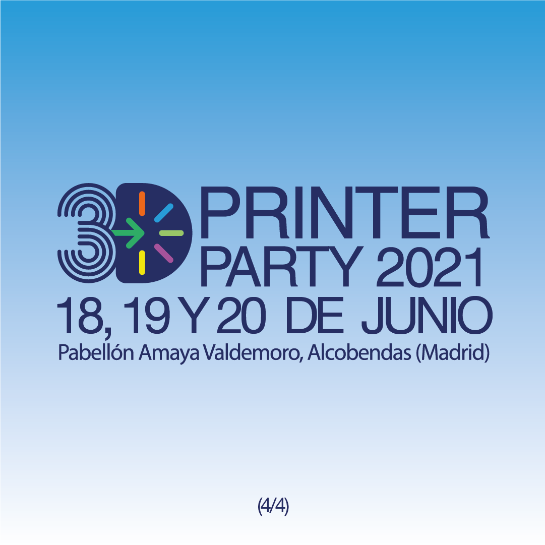 3D Printer Party #YoImprimoEnCasa (@3dprinterparty) on Twitter photo ⭕ COMUNICADO OFICIAL ⭕
Debido a la pandemia de la COVID-19 y ante la imposibilidad de celebrar la #3DPrinterParty con normalidad, el evento se aplaza hasta junio de 2021.
Para cualquier duda sobre entradas contactar a través de 3dprinterparty@gmail.com
¡Nos vemos en 2021! ⭕ COMUNICADO OFICIAL ⭕
Debido a la pandemia de la COVID-19 y ante la imposibilidad de celebrar la #3DPrinterParty con normalidad, el evento se aplaza hasta junio de 2021.
Para cualquier duda sobre entradas contactar a través de 3dprinterparty@gmail.com
¡Nos vemos en 2021!