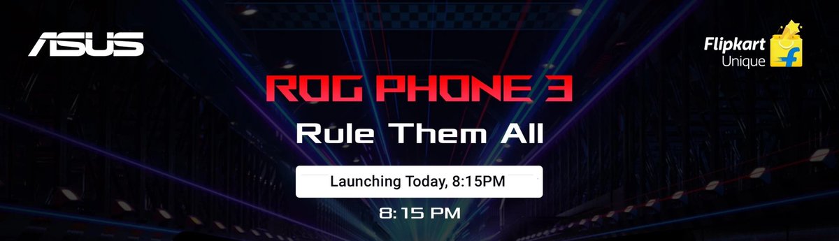Therealitytech1's tweet photo. Asus ROG Phone 3 Launching Today, 8:15PM 
Worshipped By Gamers
With Snapdragon 865+ 5G

#asusrogphone3 #ASUS #asusrog 
#therealitytech #trt
@ASUS @ASUS_ROG @Flipkart https://t.co/Wi3nvurQXt