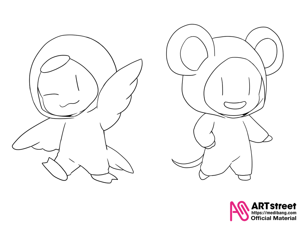 Art Street 公式 トレスde描こう 素材更新 大人気 公式 トレスde描こう に新素材追加しました 大変な好評をいただきました着ぐるみシリーズ 早くも第二段 注意事項必読の上ご利用ください Mdpファイルdlで更に描きやすい