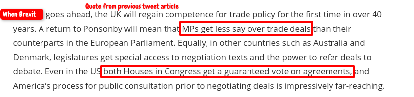 6/10POINT 2.Other MPs accepted the CRAG process because deals went through intense scrutiny in the European Parliament, 27 countries were particularly rigorous!Obviously, after  #Brexit MPs expected CRAG wouldn't continue. Deals would need to be reviewed by parliament.