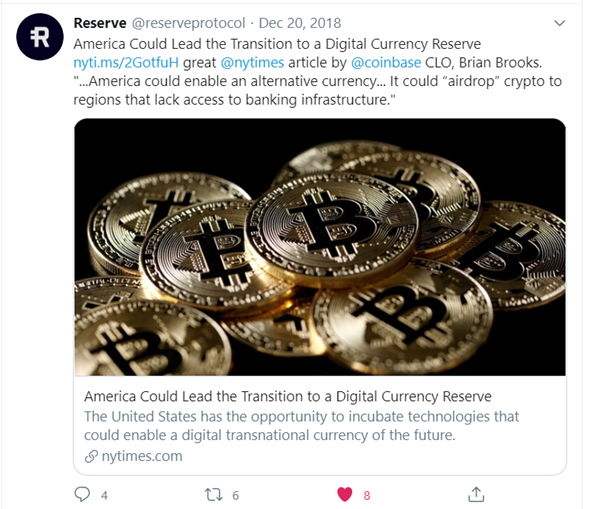 written by brian brooks, retweeted by reserve https://www.nytimes.com/2018/12/18/business/dealbook/digital-reserve-currency.html