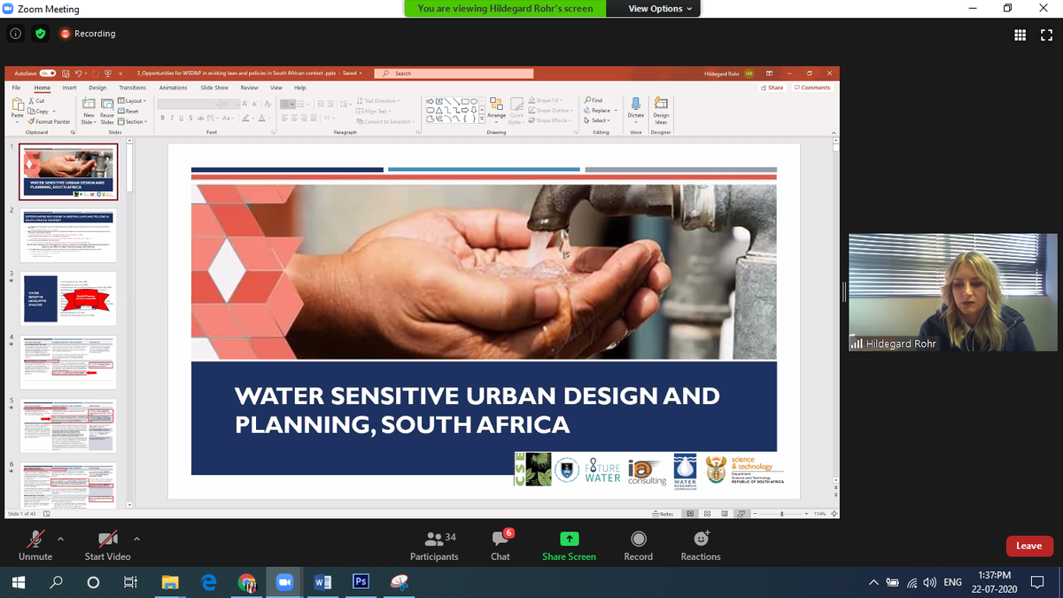 school_waterCSE's tweet photo. @kirsty_carden &amp; Dr Hildegard reviewed the existing #SouthAfrican  #lawsandpolicies and discussed the #opportunities for #practitioners to use these acts &amp; policies to implement #WSDP projects.

@CSEINDIA
 @FutureWaterUCT
 @WaterResearchSA https://t.co/np73sOqDOB