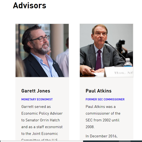 Former SEC commissioner as an advisor