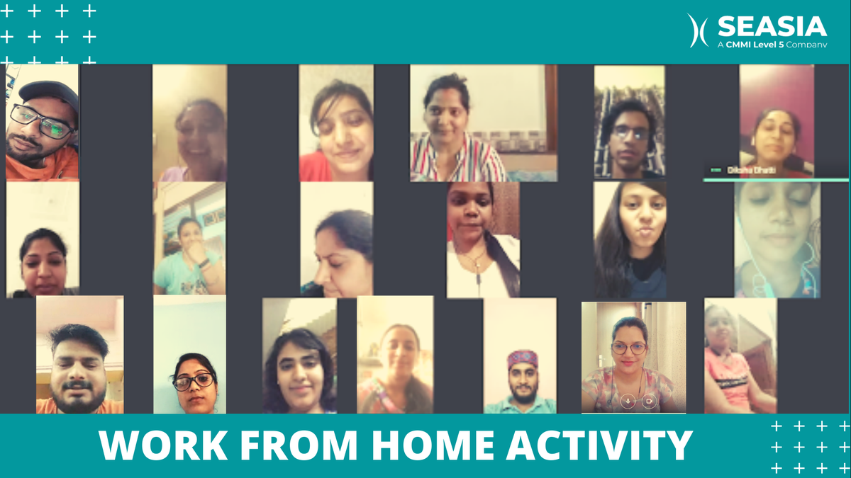 Seasiainfotech's tweet photo. As remote working has become the #NewNormal, we ensure to keep ourselves and our teammates excited throughout the week so that working from home doesnβt become a tedious task. Always try to have fun while you #WorkFromHome! #WorkFromHomeActivity #ConnectDigitally #FunAtWork https://t.co/yyZjgW81BB