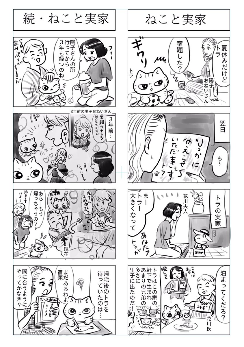 「トラと陽子」
ねこと実家
二本立て 