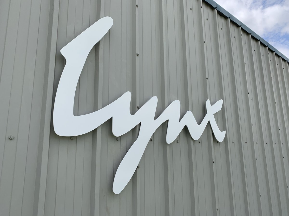 More action from the factory as we install new signage with the refreshed Lynx logo! lynxmotors.uk #lynxmotors #lynxXKSS #lynxdtype