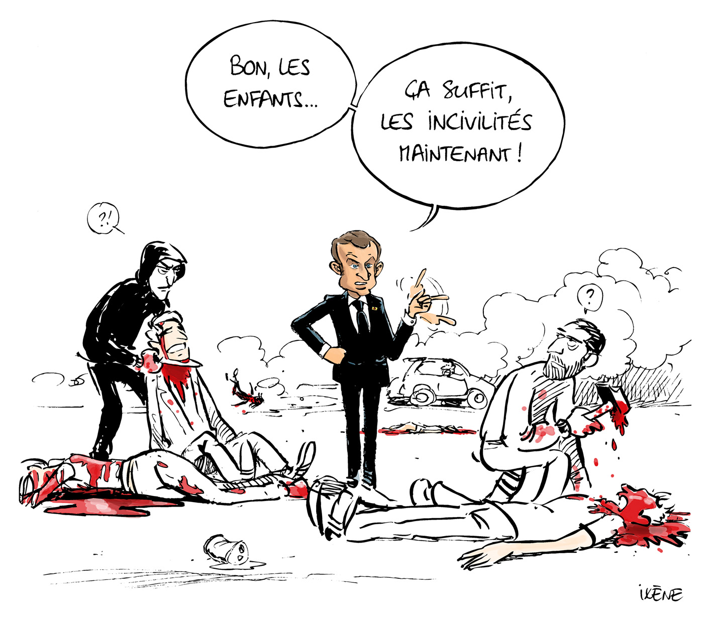 Ixène - Dessinateur on Twitter: "Le monde parallèle de M. Macron. # incivilites #Incivilités… "