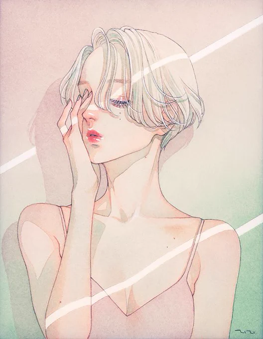 「糸のように眇めて」

180×140㎜/透明水彩/アルシュ紙

#零ノ肖像_2 