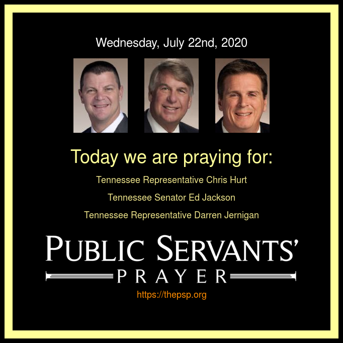 Praying4_TN's tweet photo. Today we are praying for Rep. Chris Hurt, @SenEdJackson and @dsjernigan - https://t.co/PHCcUMAdYg https://t.co/39uIlctDWR