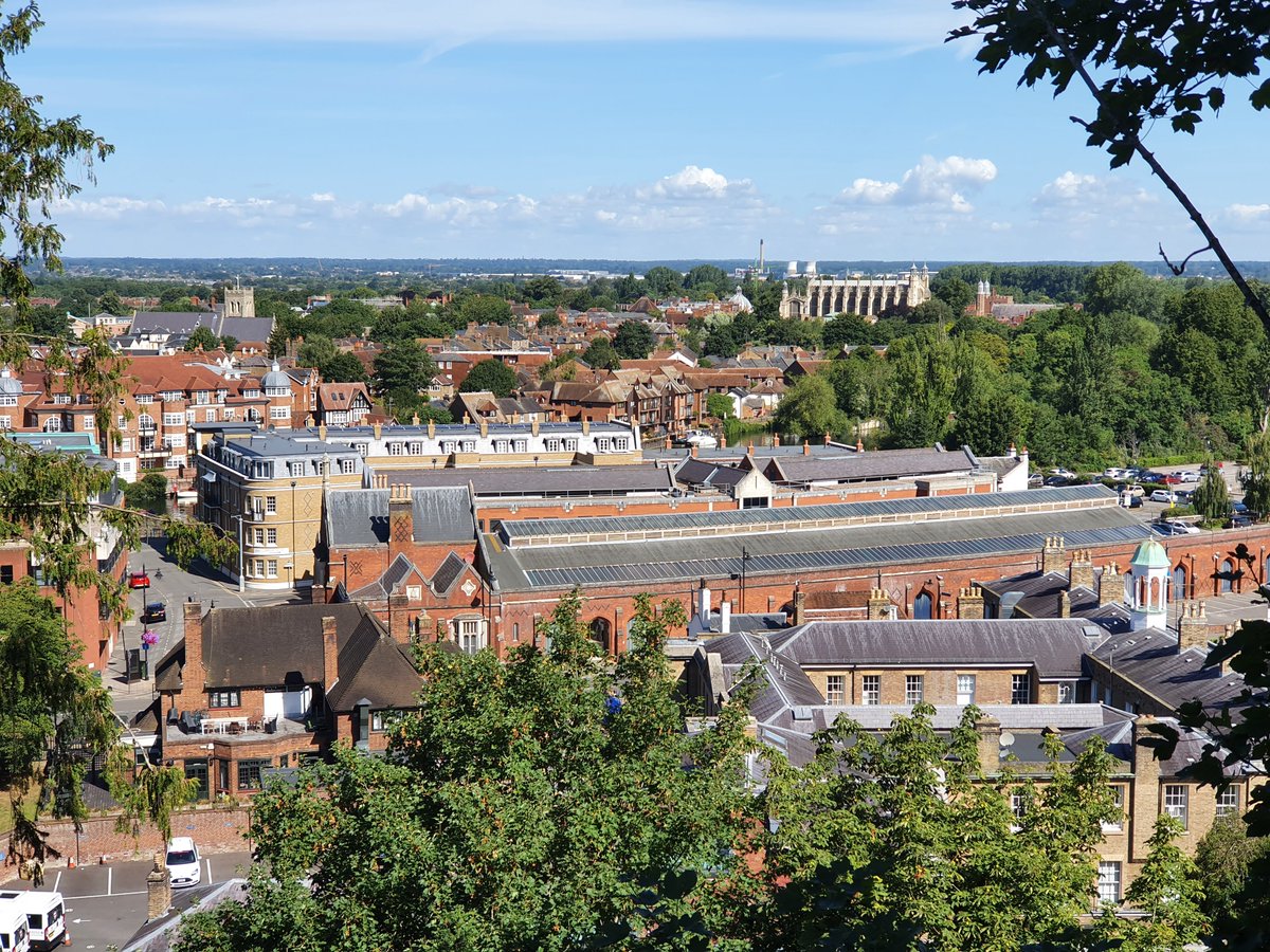 Lovely views out over the Thames, the Hundred Steps and out towards Eton Chapel