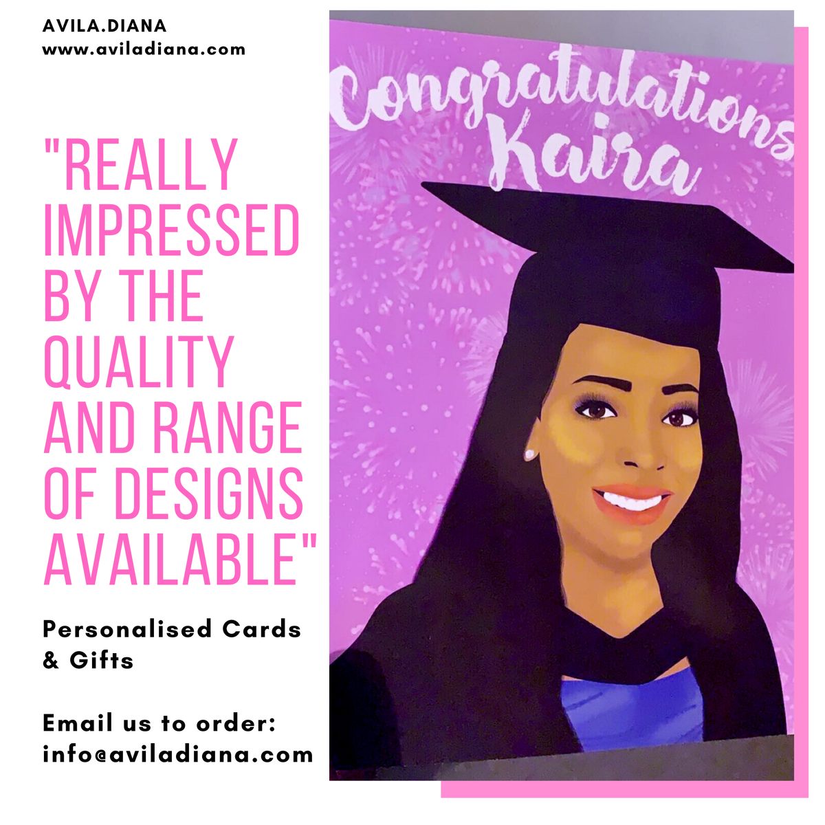 aviladianacards's tweet photo. Congratulations to the class of 2020!
Personalised cards & gifts available for your graduate.
Email to order: info@aviladiana.com
Shop: https://t.co/RrN8Y993Ng
💛
#blackgreetingcards #cardsofcolour #representationmatters
#supportblackbusinesses #aviladiana https://t.co/WGaKRYbTWr