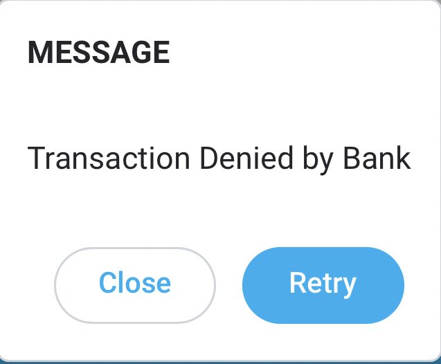 Denied onlyfans bank transaction by OnlyFans reverses